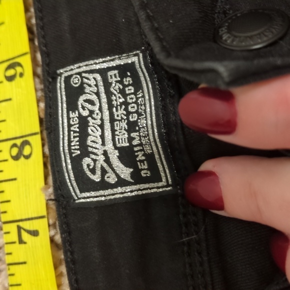 Superdry denim goods japan black denim tapered skinny jeans - Picture 3 of 14